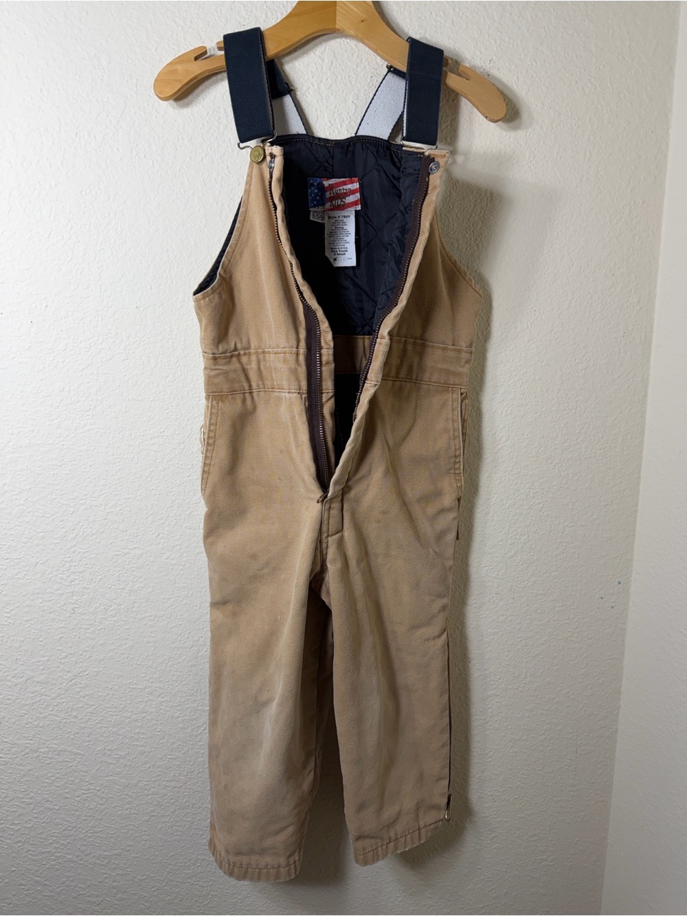Vintage 90s Kuntry Kids Insulated Workwear Overalls / Snow Bibs - Picture 3 of 8